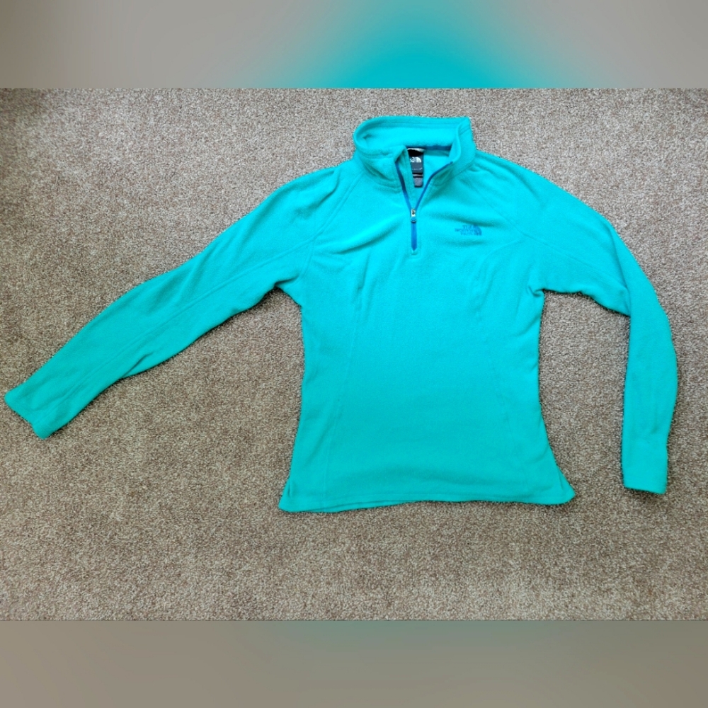 North Face Fleece Pullover, Teal, Women's XS